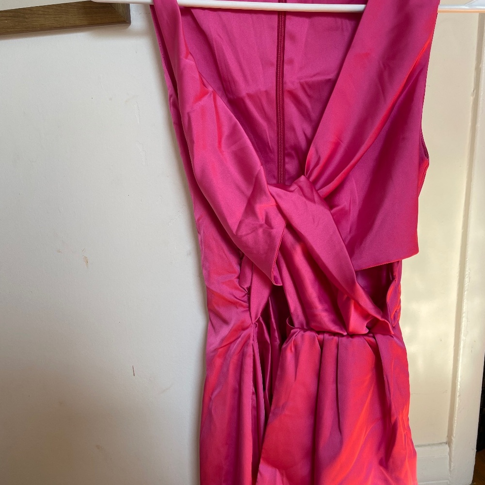 Pink satin mini dress MESHKI